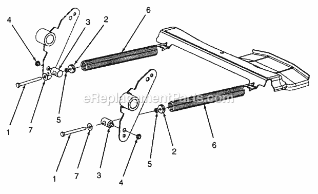 Lift Assist Spring Diagram and Parts List for Z48 53AC355M100 Cub Cadet Lawn Mower